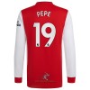 Officiële Voetbalshirt Arsenal Nicolas Pepe 19 Thuis 2021-22 Lange Mouw - Heren